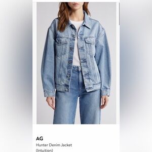 AG Hunter Intuition Oversized Denim Jean Jacket size XS (fits up to M)